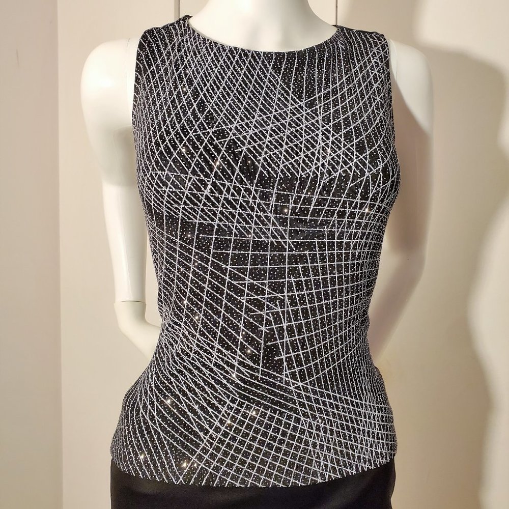 J.R. NITES BY CALIENDO |  Black Sparkly Top | Size 6
